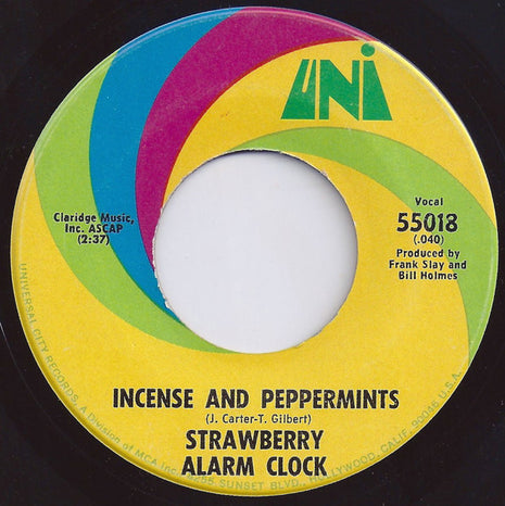 Strawberry Alarm Clock : Incense And Peppermints / The Birdman Of Alkatrash (7", Single, Glo)