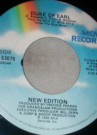 New Edition : Duke Of Earl (7")