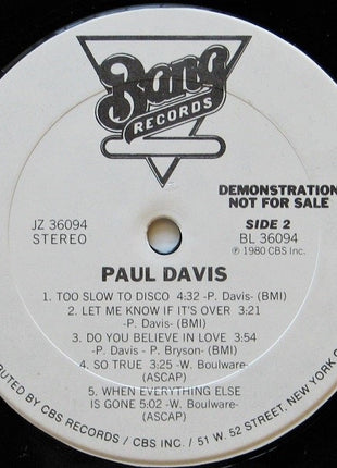Paul Davis (3) : Paul Davis (LP, Album, Promo, San)