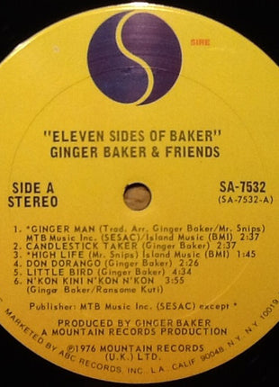 Ginger Baker & Friends : Eleven Sides Of Baker (LP, Album)