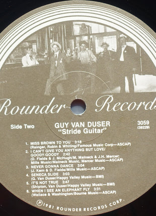 Guy Van Duser : "Stride Guitar" (LP, Album)