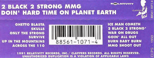 2 Black 2 Strong MMG : Doin' Hard Time On Planet Earth (Cass, Album)