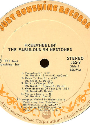 The Fabulous Rhinestones : Freewheelin' (LP, Album, PRC)