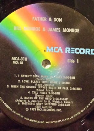 Bill Monroe &  James Monroe (2) : Father & Son (LP, Album)