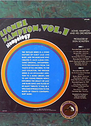 Lionel Hampton : Vol. 1 Stompology (LP, Album, Comp, Mono, Gat)