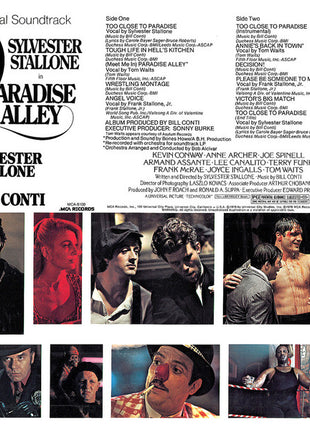 Bill Conti, Sylvester Stallone : Paradise Alley (LP, Album, Glo)