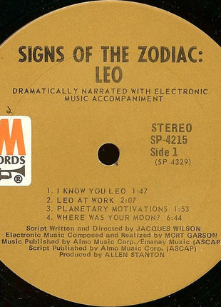 Mort Garson : Signs Of The Zodiac: Leo (LP, Album, Uni)