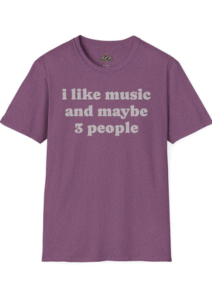 I like music and maybe 3 people T-Shirt | Funny Introvert Tee, Music Lover Shirt