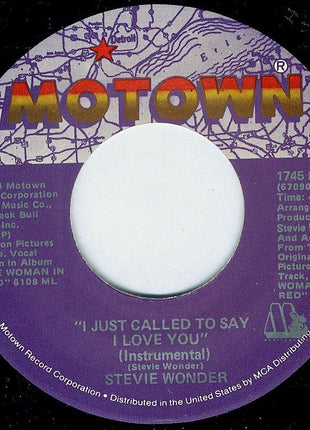 Stevie Wonder : I Just Called To Say I Love You (7")