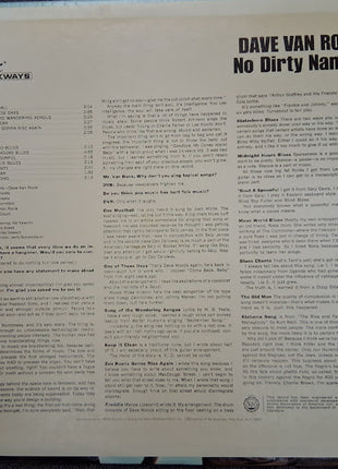 Dave Van Ronk : No Dirty Names (LP, Mono, Promo, Whi)