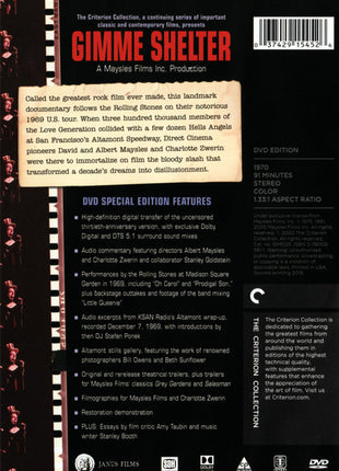 The Rolling Stones : Gimme Shelter (DVD-V, RE, NTSC, Sec)