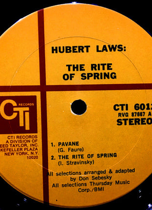 Hubert Laws : The Rite Of Spring (LP, Album, Gat)