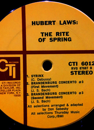 Hubert Laws : The Rite Of Spring (LP, Album, Gat)