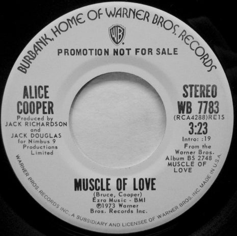 Alice Cooper : Muscle Of Love (7", Single, Mono, Promo, San)