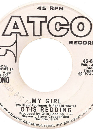 Otis Redding : My Girl (7", Mono, Promo, SP )