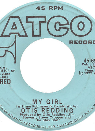 Otis Redding : My Girl (7", Mono, Promo, SP )