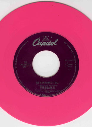 The Beatles : We Can Work It Out / Day Tripper (7", Single, Jukebox, RE, Pin)