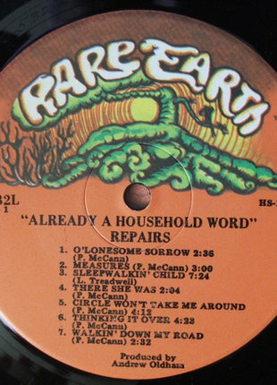 Repairs : Already A Household Word (LP, Album, RCA)