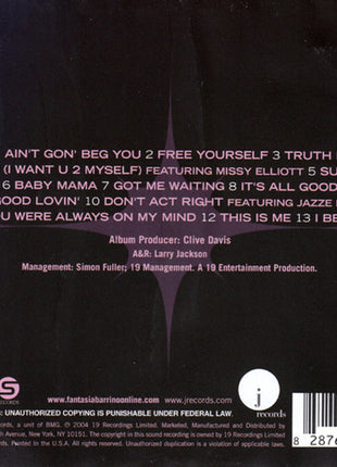 Fantasia (4) : Free Yourself (CD, Album)