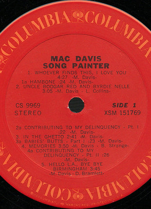 Mac Davis : Song Painter (LP, Album, RE)