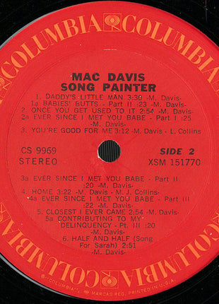 Mac Davis : Song Painter (LP, Album, RE)