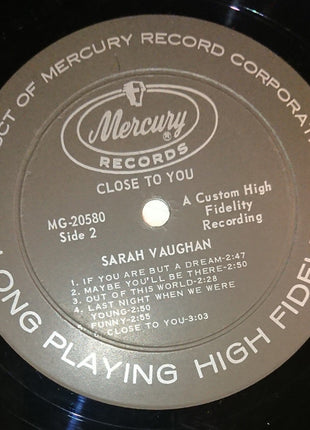 Sarah Vaughan : Close To You (LP, Album, Mono)