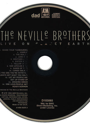 The Neville Brothers : Live On Planet Earth (CD, Album, Club)