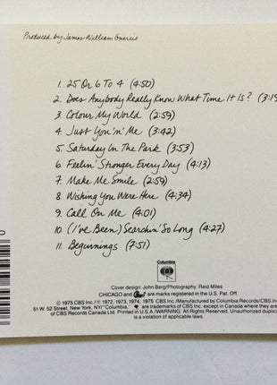 Chicago (2) : Chicago's Greatest Hits (CD, Comp, RE, DAD)