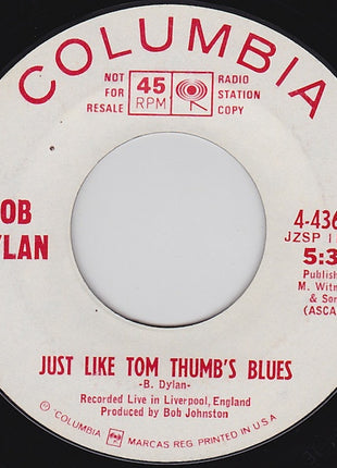 Bob Dylan : I Want You / Just Like Tom Thumb's Blues (7", Single, Promo, Styrene)