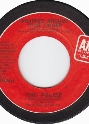 The Police : Wrapped Around Your Finger (7", Single, Styrene, Pit)