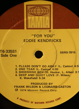 Eddie Kendricks : For You (LP, Album, Gat)