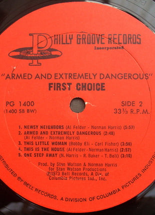 First Choice : Armed And Extremely Dangerous (LP, Album, BW )