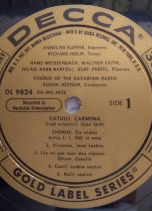 Carl Orff - Eugen Jochum, Annelies Kupper, Richard Holm, Chorus Of The Bavarian Radio* : Catulli Carmina (Ludi Scaenici) (LP, Album, Mono)