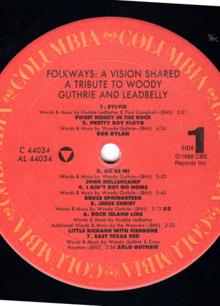 Various : Folkways: A Vision Shared (A Tribute To Woody Guthrie And Leadbelly) (LP, Album, Car)