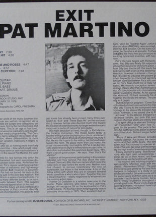 Pat Martino : Exit (LP, Album)