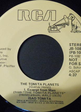 Tomita : The Tomita Planets: I. Excerpt From Mars / II. Excerpt From Venus (7", Single, Promo)