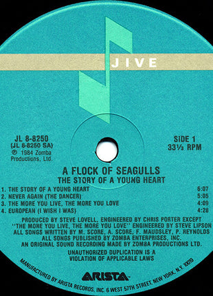 A Flock Of Seagulls : The Story Of A Young Heart (LP, Album, Ind)