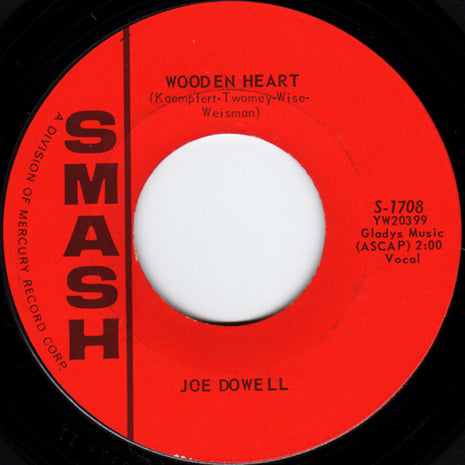 Joe Dowell : Wooden Heart (7", Styrene)