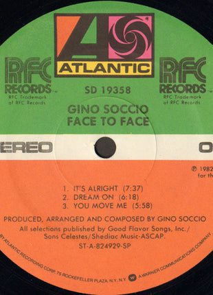 Gino Soccio : Face To Face (LP, Album)