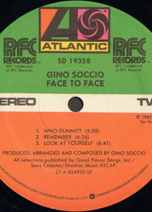 Gino Soccio : Face To Face (LP, Album)