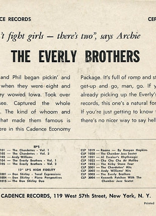 Everly Brothers : Everly Bros.  (7", EP, Styrene)