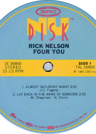 Ricky Nelson (2) : Four You (10", Ter)