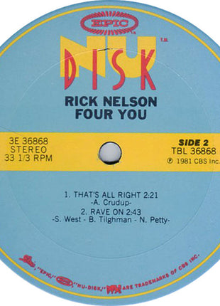 Ricky Nelson (2) : Four You (10", Ter)