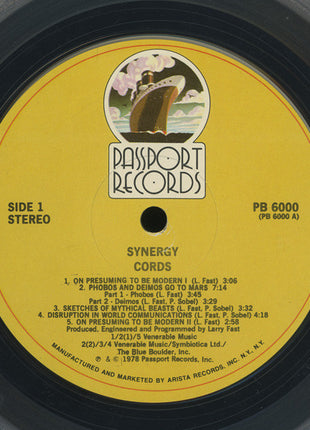 Synergy (3) : Cords (LP, Album, Tra)