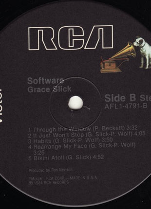 Grace Slick : Software (LP, Album, Ind)