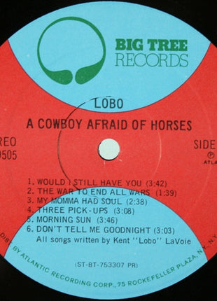 Lobo (3) : A Cowboy Afraid Of Horses (LP, Album)