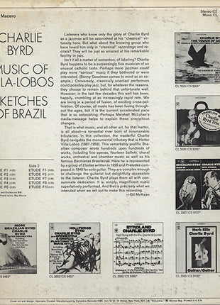 Charlie Byrd, Heitor Villa-Lobos : Sketches Of Brazil  (Music Of Villa-Lobos) (LP, Album, San)