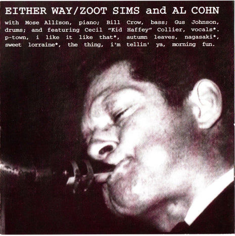 Zoot Sims And Al Cohn : Either Way (CD, Album, RE, RM)