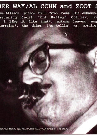 Zoot Sims And Al Cohn : Either Way (CD, Album, RE, RM)