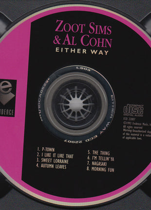 Zoot Sims And Al Cohn : Either Way (CD, Album, RE, RM)
